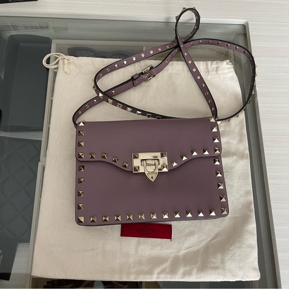 AUTHENTIC Valentino Small Rockstud Calfskin Crossbody Bag - Picture 2 of 5